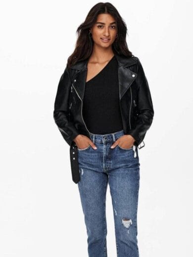 lederen motorjas dames