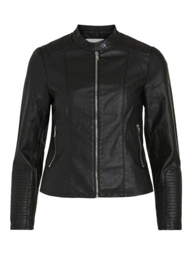 zwart bikerjack dames
