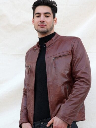 leren jas heren cognac