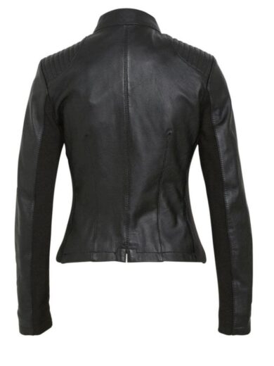 bikerjack dames zwart leer 4