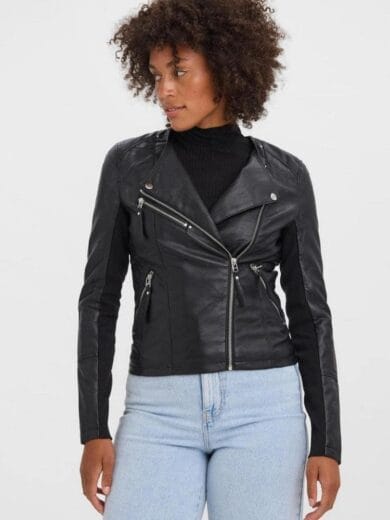 leren bikerjack dames sale