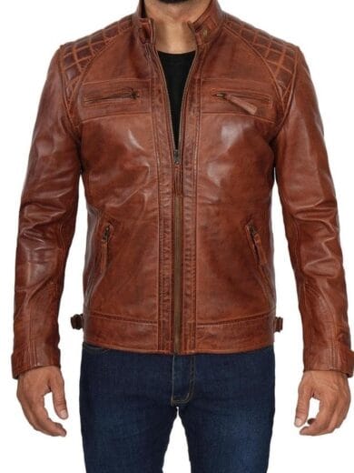 Bruine Leren Jas