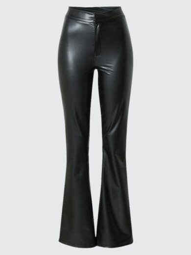 Leren Flared Broek 3